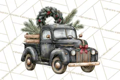 Vintage Truck Christmas PNG Product Image 5