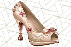 Christmas High Heel Clipart PNG, Whimsical Holiday Shoes Product Image 5