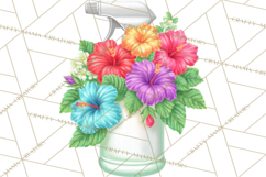 Rainbow Hair Stylist Clipart, Colorful Salon Tools PNG Product Image 4