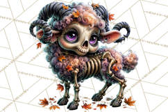 Animal Skeleton Halloween PNG Clipart Set Product Image 5