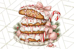 Peppermint Christmas Bakery Clipart PNG, Candy Cane Sweets Product Image 5