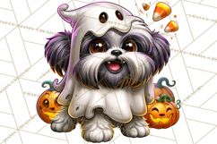 Cute Ghost Dogs And Cats Halloween PNG Clipart Product Image 5