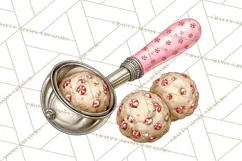 Peppermint Christmas Bakery Clipart PNG, Candy Cane Sweets Product Image 2