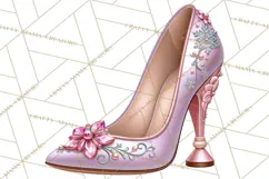 Christmas High Heel Clipart PNG, Whimsical Holiday Shoes Product Image 2