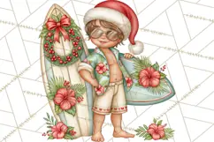 Christmas Characters PNG, Tropical Christmas Clipart Product Image 2