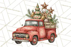 Vintage Truck Christmas PNG Product Image 2