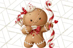 Christmas Gingerbread Clipart PNG, Cute Christmas Characters Product Image 2