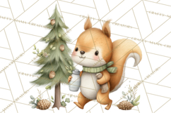 Cute Hiking Woodland Animals Adventure Clipart PNG Product Image 5