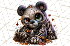 Animal Skeleton Halloween PNG Clipart Set Product Image 2