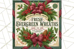 Vintage Christmas Signs PG, Rustic Farmhouse Holiday Sign Product Image 2