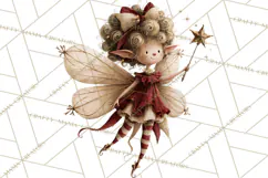 Christmas Fairy Clipart PNG, Whimsical Christmas Fairies Product Image 2