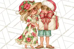Christmas Characters PNG, Tropical Christmas Clipart Product Image 2