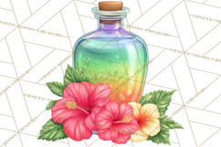 Rainbow Hair Stylist Clipart, Colorful Salon Tools PNG Product Image 5