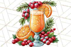 Christmas Cocktail Bar Clipart PNG Elements Product Image 3