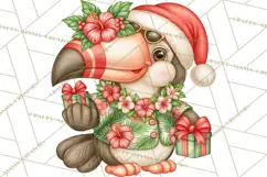 Christmas Characters PNG, Tropical Christmas Clipart Product Image 3