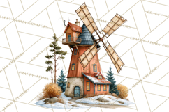 Scandinavian Christmas Market Clipart PNG Illustrations Product Image 3