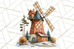Scandinavian Christmas Market Clipart PNG Illustrations Product Image 3
