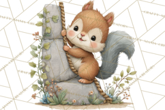 Cute Hiking Woodland Animals Adventure Clipart PNG Product Image 2