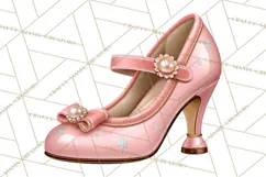 Christmas High Heel Clipart PNG, Whimsical Holiday Shoes Product Image 3