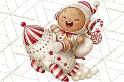 Christmas Gingerbread Clipart PNG, Cute Christmas Characters Product Image 3