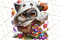 Cute Ghost Dogs And Cats Halloween PNG Clipart Product Image 3
