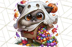 Cute Ghost Dogs And Cats Halloween PNG Clipart Product Image 3