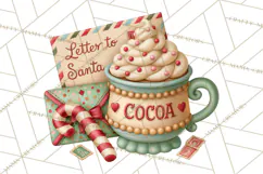 Christmas Mailroom Clipart, North Pole Santa Mail PNG Product Image 4