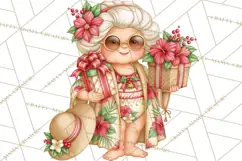 Christmas Characters PNG, Tropical Christmas Clipart Product Image 4