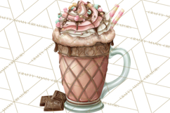 Coffee and Chocolate Clipart PNG Cafe Drinks Dessert Art Product Image 3