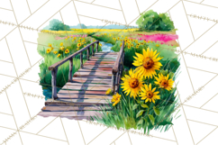 Watercolor Inspirational Landscapes, Sublimation Designs Product Image 3