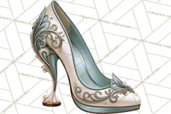 Christmas High Heel Clipart PNG, Whimsical Holiday Shoes Product Image 4