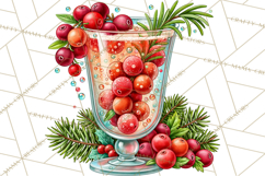 Christmas Cocktail Bar Clipart PNG Elements Product Image 4