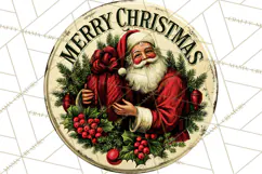 Vintage Christmas Round Signs Clipart, Rustic Metal Product Image 4