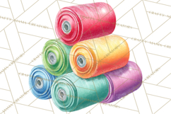 Rainbow Hair Stylist Clipart, Colorful Salon Tools PNG Product Image 3