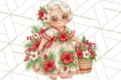 Christmas Characters PNG, Tropical Christmas Clipart Product Image 5