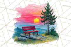 Watercolor Inspirational Landscapes, Sublimation Designs Product Image 4