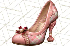 Christmas High Heel Clipart PNG, Whimsical Holiday Shoes Product Image 5