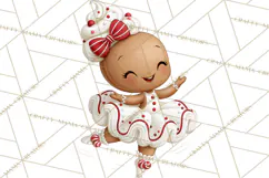 Christmas Gingerbread Clipart PNG, Cute Christmas Characters Product Image 5