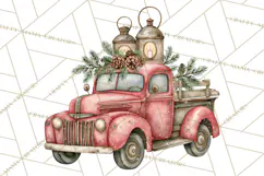 Vintage Truck Christmas PNG Product Image 5
