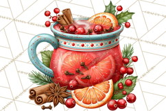 Christmas Cocktail Bar Clipart PNG Elements Product Image 5