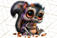 Animal Skeleton Halloween PNG Clipart Set Product Image 5