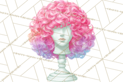 Rainbow Hair Stylist Clipart, Colorful Salon Tools PNG Product Image 5