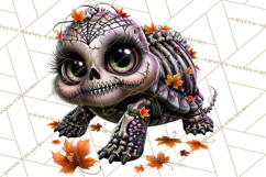 Animal Skeleton Halloween PNG Clipart Set Product Image 2