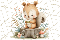 Cute Hiking Woodland Animals Adventure Clipart PNG Product Image 5