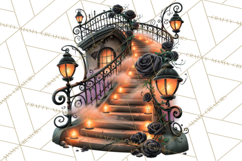 Gothic Halloween Carnival Clipart Haunted Circus PNG Product Image 2