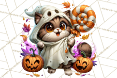 Cute Ghost Dogs And Cats Halloween PNG Clipart Product Image 2