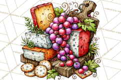Christmas Wine Night Clipart PNG, Alcohol Christmas Png Product Image 2