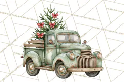 Vintage Truck Christmas PNG Product Image 2