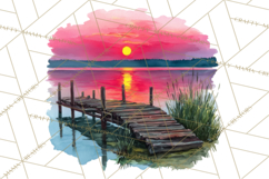 Watercolor Inspirational Landscapes, Sublimation Designs Product Image 2