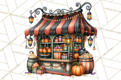 Gothic Halloween Carnival Clipart Haunted Circus PNG Product Image 3
